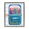 Stupell Industries Silly Sardines Blue Tin Floating Frame, design by Courtney Prahl